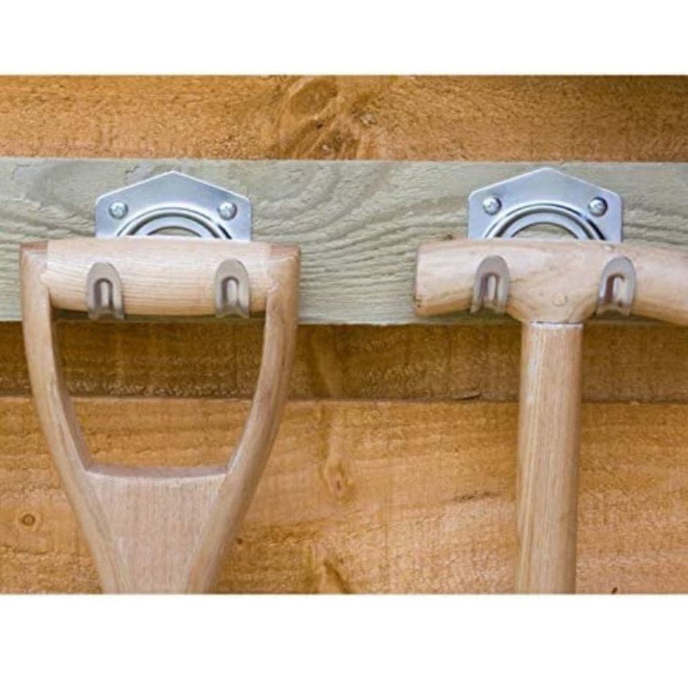 6 Pk, Galvanized Garage & Garden Hooks